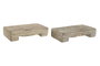 DKD Home Decor Centro de Mesa de Teca Natural 33x18x7 cm