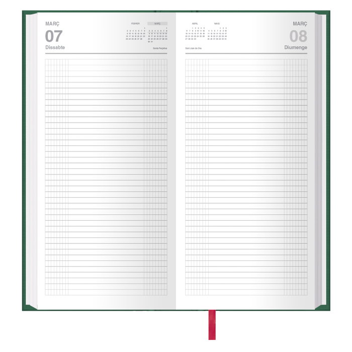 Dohe Dietario Anual 2026 en Catalán Día Página 14,5 x 31 cm Geltex