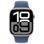 Apple Watch Series 10 46mm Aluminio Plata con Correa Deportiva Azul Denim LTE