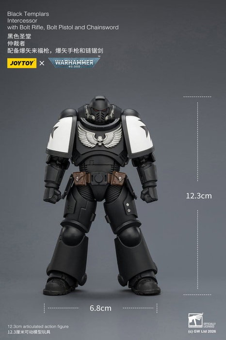 Joy Toy Warhammer 40,000 Black Templars Intercessor de 12 cm