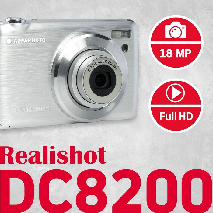 Agfaphoto Realishot DC8200 Cámara Digital 18MP Plata Agfaphoto Realishot DC8200 Cámara Digital 18MP Plata