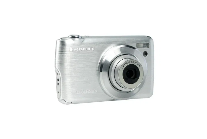 AgfaPhoto Cámara digital DC8200 Compacta 18 MP, Zoom óptico 8x, Grabación Full HD 1080p, Color Plata