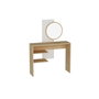 Hanah Home Mesa de Maquillaje Dali White Zafiro y Blanco 96x130x29.6cm con Espejo 44cm