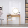 Hanah Home Mesa de Maquillaje Dali White Zafiro y Blanco 96x130x29.6cm con Espejo 44cm