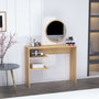 Hanah Home Mesa de Maquillaje Dali White Zafiro y Blanco 96x130x29.6cm con Espejo 44cm