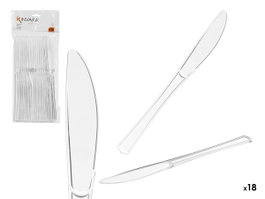 Kinvara Set de 18 Cuchillo Plástico Transparente (48 unidades) inevitablemente ajustable según pack_quantity de 48 unidades