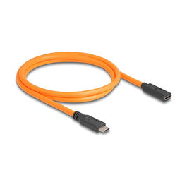 DeLOCK Cable USB-C 5 Gbps USB Type-C a USB Type-C Macho, 1 m Naranja, para Transferencia de Datos y Carga