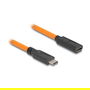 DeLOCK Cable USB-C 5 Gbps USB Type-C a USB Type-C Macho, 1 m Naranja, para Transferencia de Datos y Carga