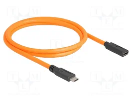 DeLOCK Cable USB Type-C a USB Type-C 5 Gbps 1 m naranja