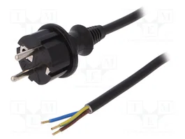 PLASTROL Cable de alimentación H05VV-F 3x1,5mm2 CEE 7/7 1,5m