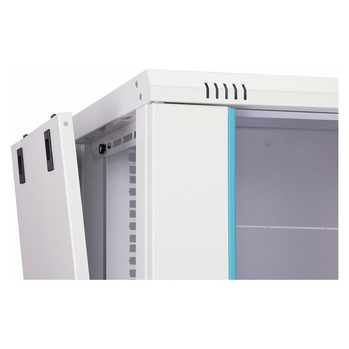 Digitus Bastidor Rack Pared DN-16U - Serie Dynamic-N 600x450 mm (16U, 60 kg, 19", Puertas de Cristal y Acero, Gestión de Cables, IP20, para Montaje)