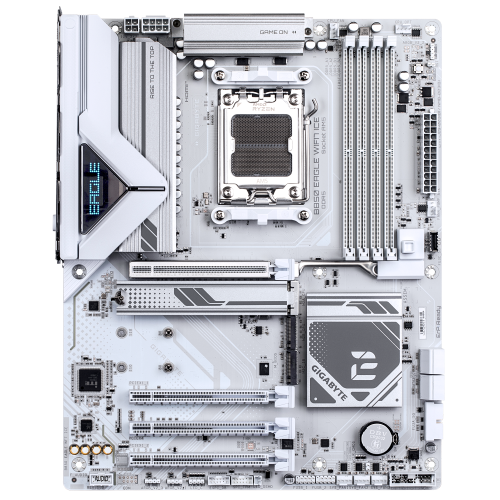 Gigabyte B850 EAGLE WIFI7 ICE Placa Base para AMD Ryzen Serie 9000, Wi-Fi 7, DDR5 8200 MHz (O.C.), M.2 PCIe 5.0, ATX