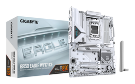 GIGABYTE B850 EAGLE WIFI7 ICE Placa base para AMD Ryzen serie 9000, DDR5, Wi-Fi 7, LAN 2.5 GbE, ATX