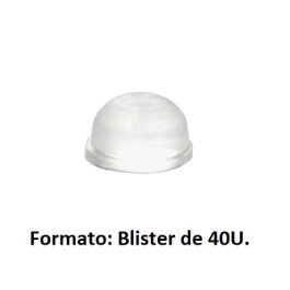 HERRAJES ALK Lágrima Adhesiva de Goma EVA Transparente, 40 Unidades
