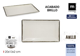 Inde Bandeja Mel.Brillo Anllo 20 cm x 13 cm x 2 cm La Mediterrane (24 Unidades)