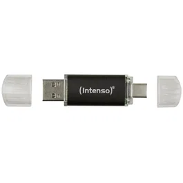 Intenso Twist Line 3539480 Pendrive USB 32 GB, USB Tipo-A y Tipo-C 3.2 Gen 1 (3.1 Gen 1), Velocidad Lectura 70 MB/s, Color Antracita, Aluminio