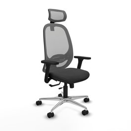 PIQUERAS Y CRESPO Silla de oficina Cilanco con mecanismo Sincro/Traslack Gris