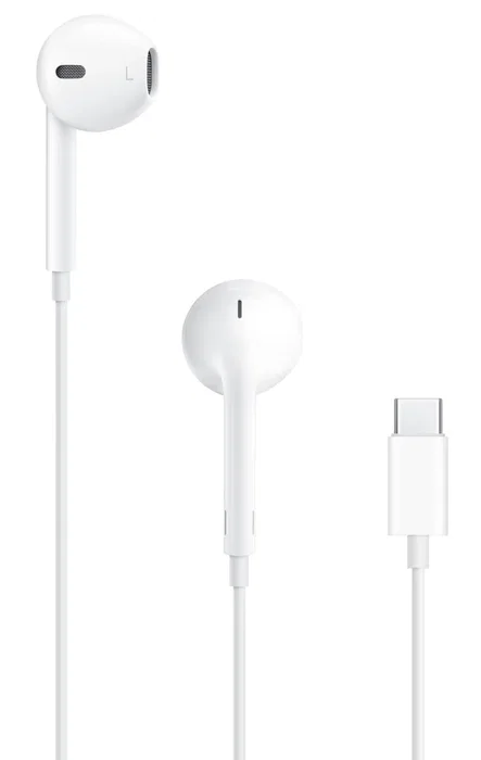 Apple EarPods (USB-C) Auriculares Alámbrico Intraaural con Micrófono Integrado y Control para iPhone - Modelo MTJY3ZM/A - Blanco