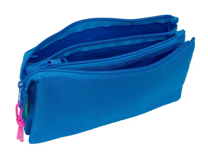 Safta Estuche Portatodo Triple Cremallera Colección Benetton Basic - Dimensiones 120x220x30 mm Safta Estuche Portatodo Triple Cremallera Colección Benetton Basic - Dimensiones 120x220x30 mm