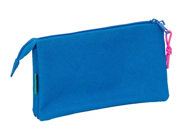Safta Estuche Portatodo Triple Cremallera Colección Benetton Basic - Dimensiones 120x220x30 mm Safta Estuche Portatodo Triple Cremallera Colección Benetton Basic - Dimensiones 120x220x30 mm