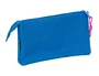 Safta Estuche Portatodo Triple Cremallera Colección Benetton Basic - Dimensiones 120x220x30 mm