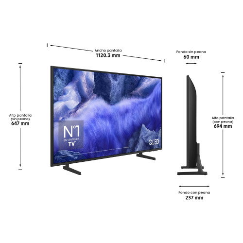 Samsung TV QLED 50 Pulgadas TQ50QEF1AUXXC 4K UHD Smart TV 2025 127 cm