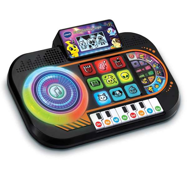 VTech DJ Mix Junior Mesa de Mezclas para Niños, con Canciones, Melodías, Luces y Sonidos, Juguete en Español para Edad 3-6 Años (Incluye Pilas) VTech DJ Mix Junior Mesa de Mezclas para Niños, con Canciones, Melodías, Luces y Sonidos, Juguete en Español para Edad 3-6 Años (Incluye Pilas)