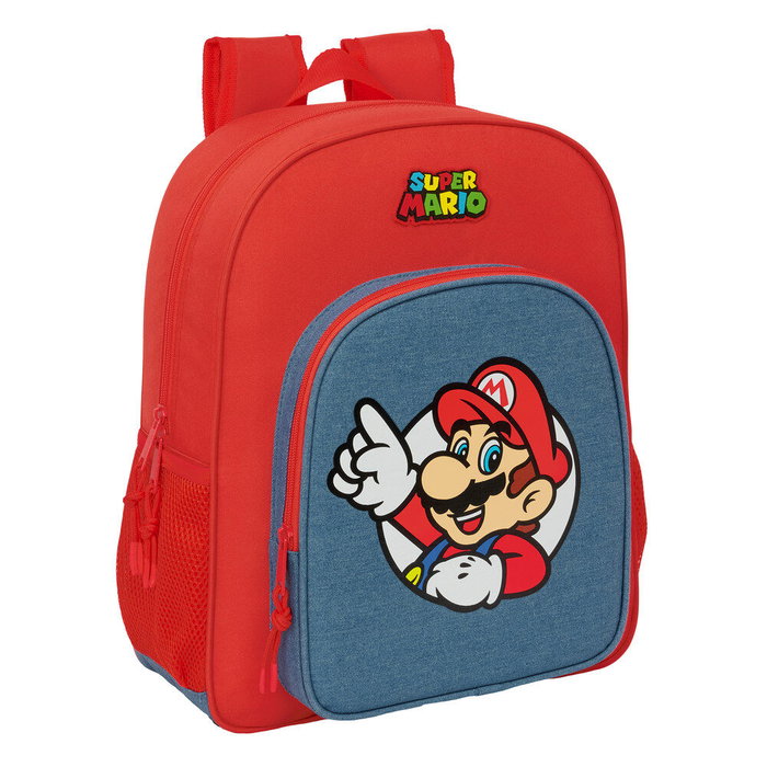 SAFTA - Mochila adaptable Super Mario para niños y carritos, 38 cm, con bolsillo para botella y hombreras acolchadas SAFTA - Mochila adaptable Super Mario para niños y carritos, 38 cm, con bolsillo para botella y hombreras acolchadas