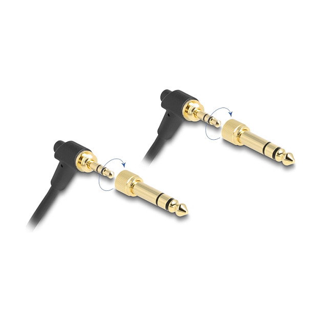 DeLOCK 85777 Cable de audio en espiral 3,5 mm con adaptador a 6,35 mm DeLOCK 85777 Cable de audio en espiral 3,5 mm con adaptador a 6,35 mm
