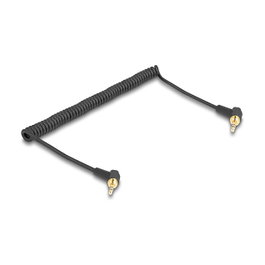 DeLOCK 85777 Cable de audio en espiral 3,5 mm con adaptador a 6,35 mm