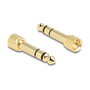DeLOCK 85777 Cable de audio en espiral 3,5 mm con adaptador a 6,35 mm