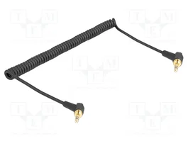 DeLOCK 85777 Cable de audio en espiral 3,5 mm con adaptador a 6,35 mm