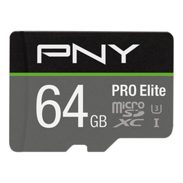 PNY Tarjeta MicroSDXC PRO Elite 64 GB Clase 10 UHS-I U3 Velocidad de Lectura 100 MB/s