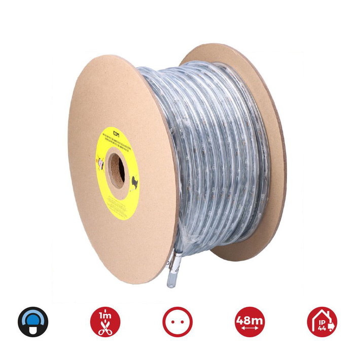 Edm Tubo Flexiled 2 Vias Fijo 48m 30 Leds/m IP44 Azul Edm Tubo Flexiled 2 Vias Fijo 48m 30 Leds/m IP44 Azul