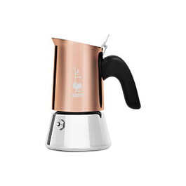 Bialetti Cafetera Italiana Venus NEW VENUS 2TZ Induction, para 2 Tazas, Cobre, Acero Inoxidable, Capacidad 0,09 L, Adecuada para Cocinas de Inducción