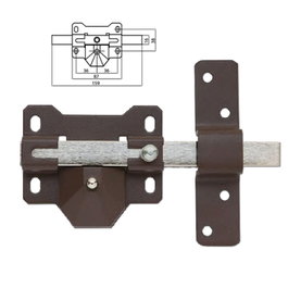 CAYS Cerrojo Modelo B3 Pintado con Llave Exterior y Botón Interior 85mm