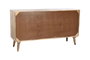DKD Home Decor Sunny 23 Aparador Blanco Natural Mango 3 Puertas 45 x 80 x 145 cm Hecho a Mano