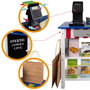 WOOMAX Supermercado de madera con accesorios y caja registradora