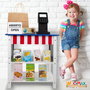 WOOMAX Supermercado de madera con accesorios y caja registradora