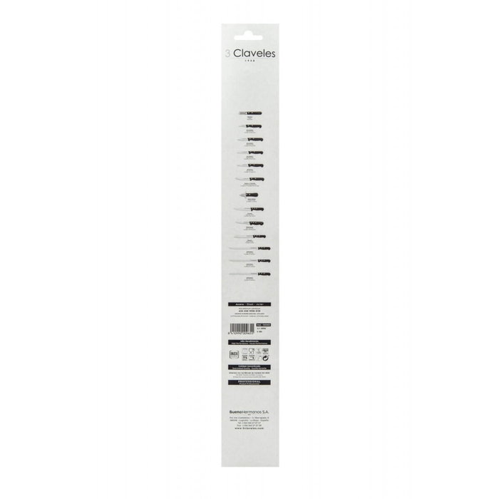 3 Claveles Cuchillo Jamonero Alveolado POM 29 cm