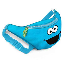 Karactermania Riñonera Infantil Monstruo Galletas, PVC con Forro de Poliéster, Correa Ajustable, Dimensiones 14x5x27 cm