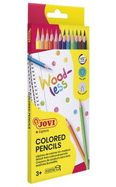 JOVI Lápices de Colores Woodless Triangulares estuche de 12