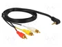 DeLOCK 84504 Adaptador de cable Jack 3,5 mm a 3 RCA de 1,5 m