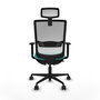 PIQUERAS Y CRESPO Silla de oficina Haches con mecanismo Sincro/Traslack Turquesa y Blanco