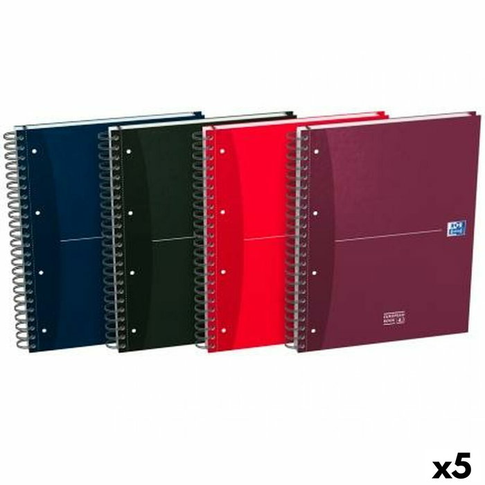 Oxford Cuaderno Office Essentials Europeanbook 4 A4+ 5x5 con Separadores (Set de 5)