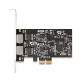 DeLOCK Tarjeta de red PCI Express x2 con 2 x RJ45 2,5 Gigabit LAN Intel I225-V