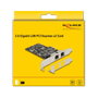DeLOCK Tarjeta de red PCI Express x2 con 2 x RJ45 2,5 Gigabit LAN Intel I225-V
