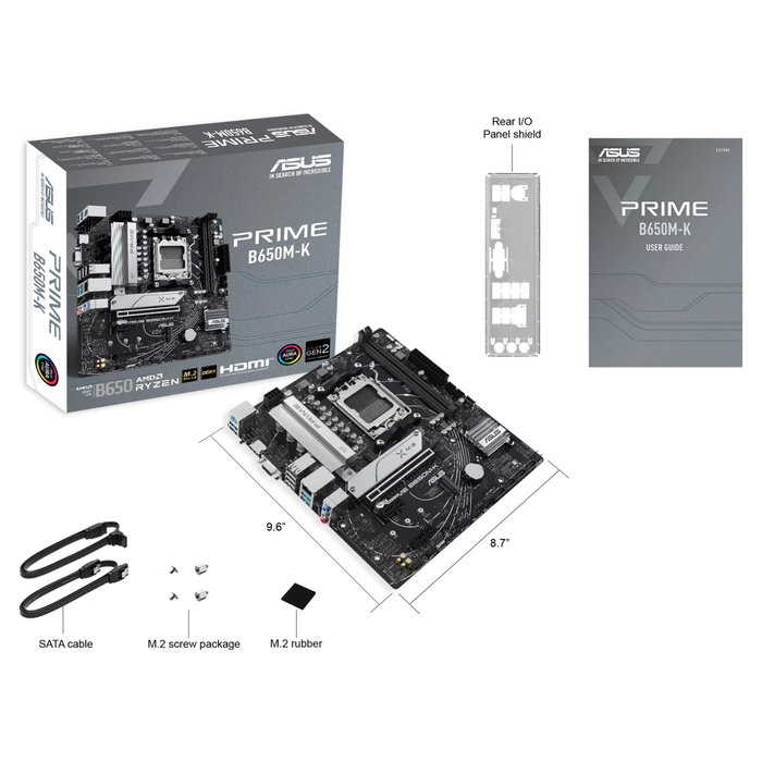 Asus Prime B650M-K AMD B650 Micro ATX DDR5 AM5 Asus Prime B650M-K AMD B650 Micro ATX DDR5 AM5