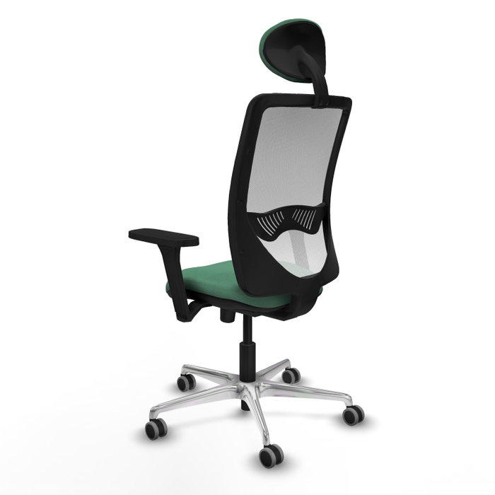 PIQUERAS Y CRESPO Silla de oficina Zulema con mecanismo Sincro, Verde esmeralda y Blanco PIQUERAS Y CRESPO Silla de oficina Zulema con mecanismo Sincro, Verde esmeralda y Blanco