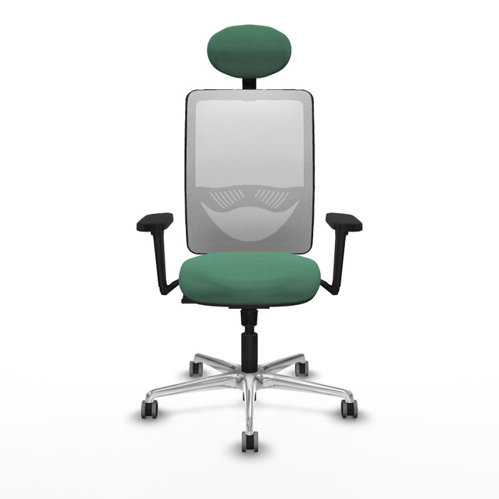 PIQUERAS Y CRESPO Silla de oficina Zulema con mecanismo Sincro, Verde esmeralda y Blanco PIQUERAS Y CRESPO Silla de oficina Zulema con mecanismo Sincro, Verde esmeralda y Blanco